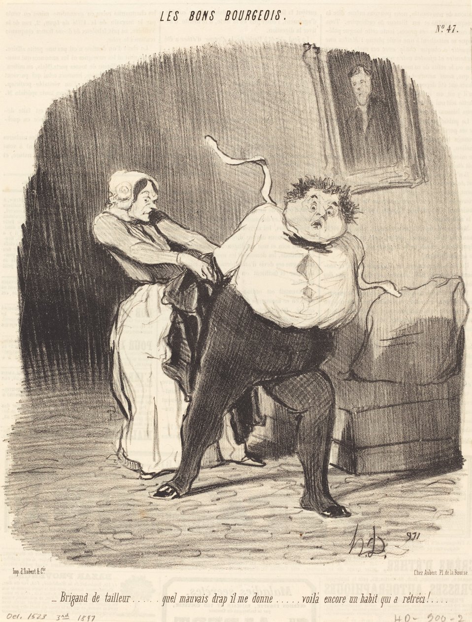 Krejčířův lupič... další kabát... scvrklý! od Honoré Daumier