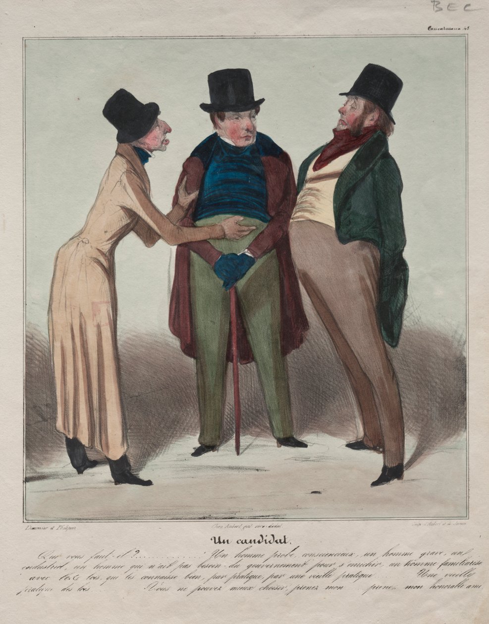 Caricaturana (deska 48): Kandidát od Honoré Daumier