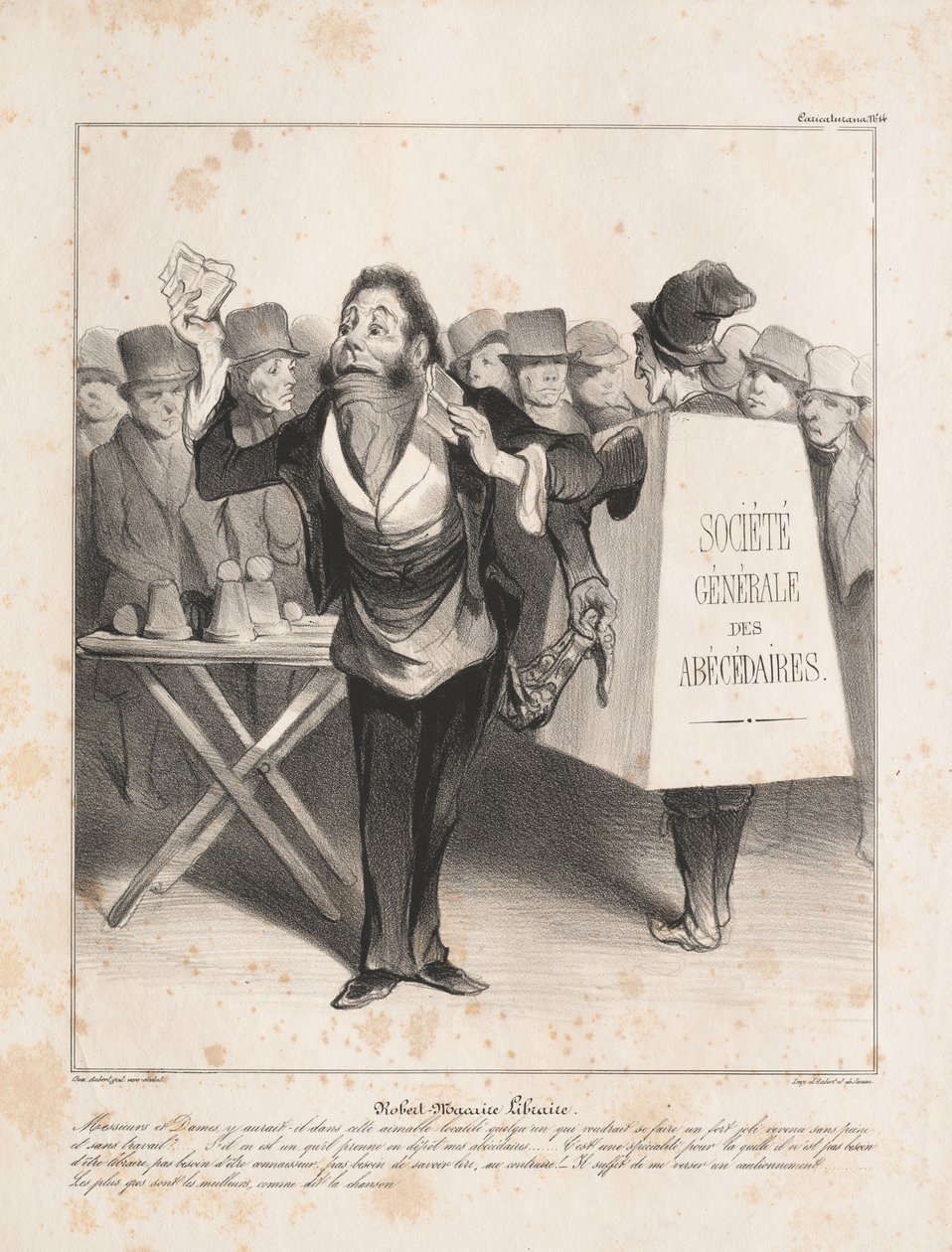 Caricaturana: Pl. 14, Robert Macaire Bookseller Caricaturana: Pl. 14, Robert Macaire Bookseller, 183 od Honoré Daumier