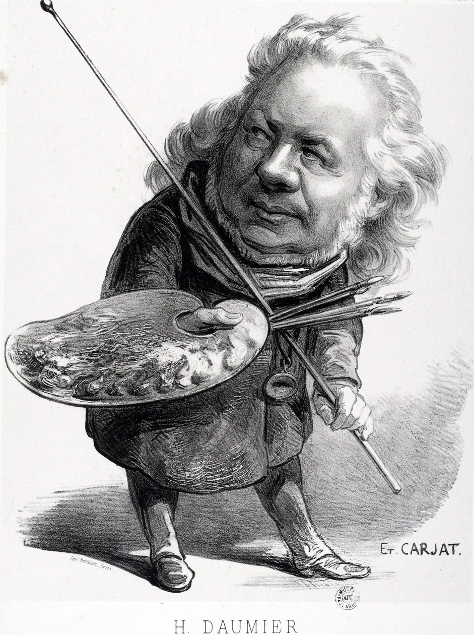Kreslený film Honore Daumiera (1808-1879), francouzského rytce, malíře a sochaře. Rytina Carjat (1828-1906). Rozměr: 29,5 x 23 cm. Arbaudovo muzeum. od Honoré Daumier