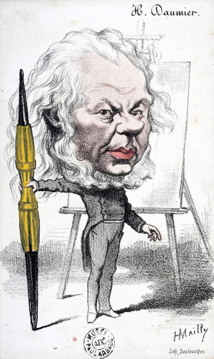 Kreslený film Honore Daumiera (1808-1879), francouzského rytce, malíře a sochaře. Rytina Hyppolite Mailly (nar. 1829). Rozměr: 14 x 8,5 cm. Arbaudovo muzeum. od Honoré Daumier