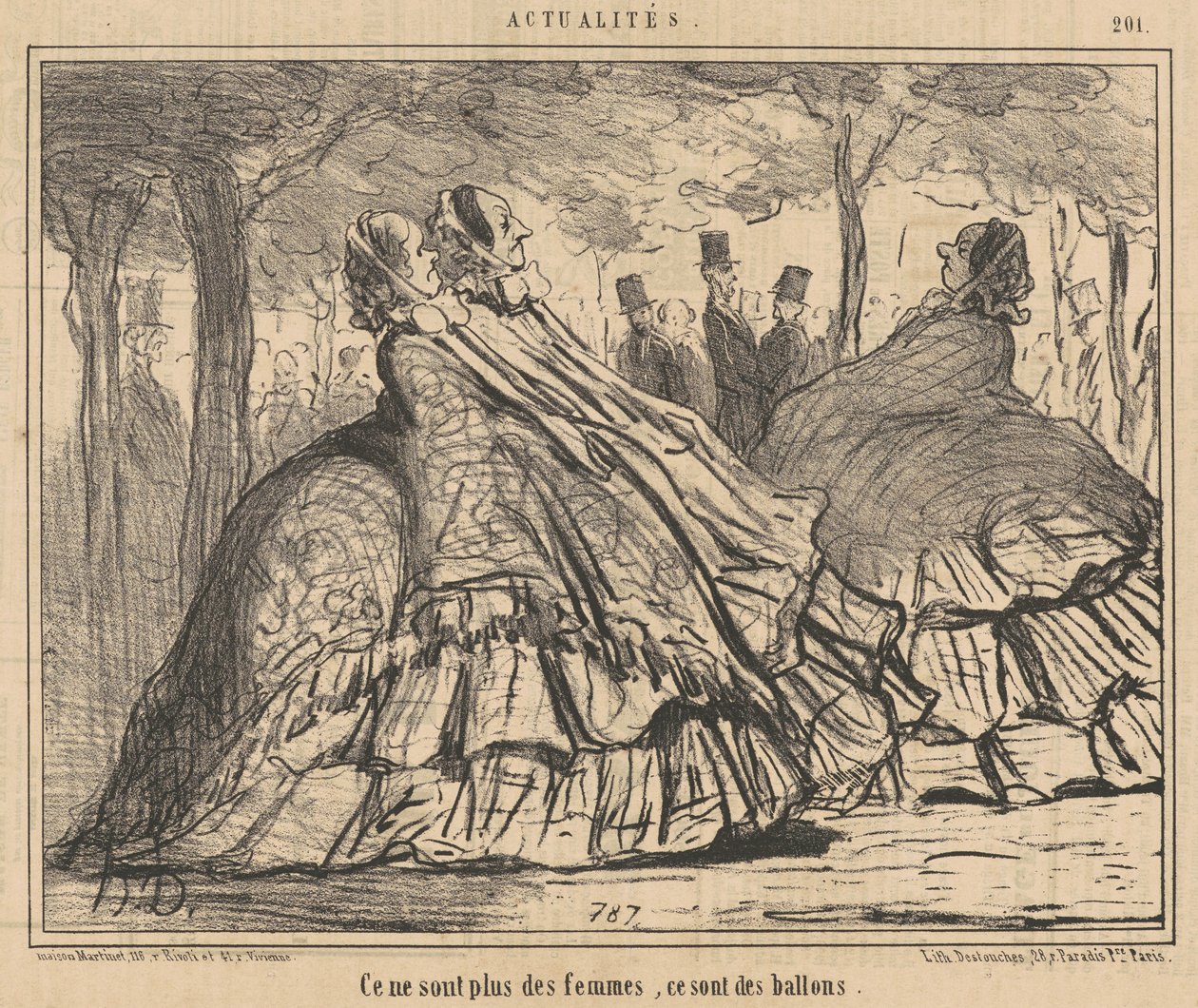 Už to nejsou ženy, jsou to balónky od Honoré Daumier