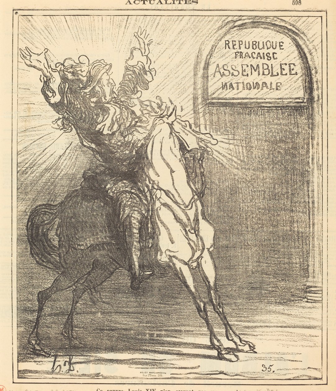 Tenhle chudák Ludvík XIV. nevěřil svým očím od Honoré Daumier