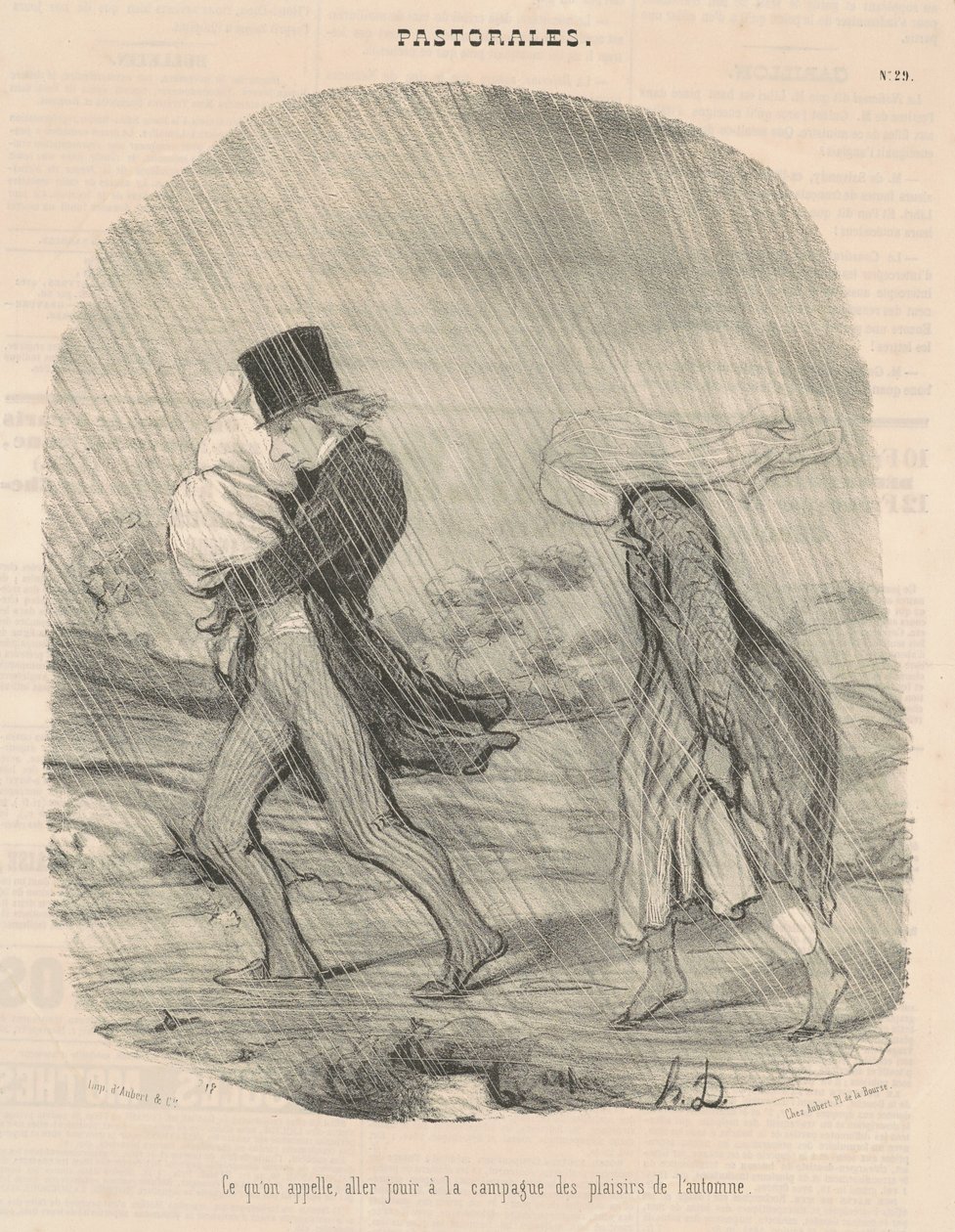 Jak říkáme, užijeme si na venkově... od Honoré Daumier