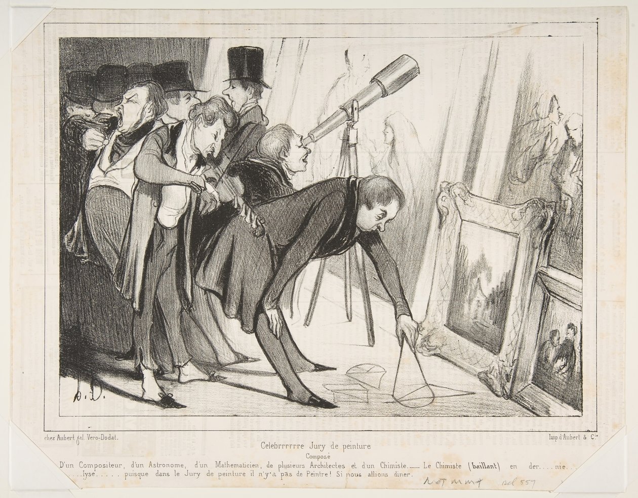 Celebrrrre Jury de Peinture..., vydáno v Le Charivari, 16. března 1840, 16. března 1840. od Honoré Daumier