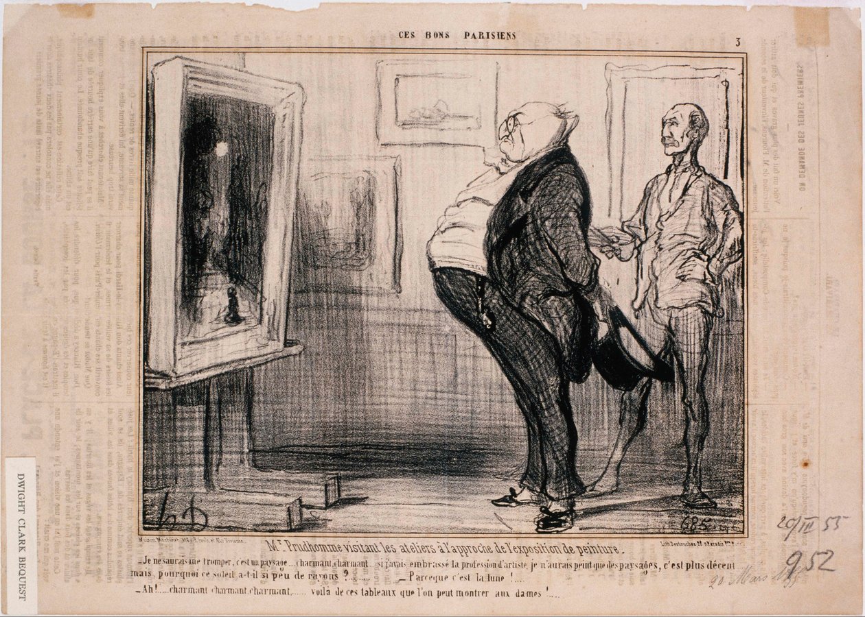 Tito Bons Parisiens- M. Prudhomme navštěvující workshopy ... od Honoré Daumier