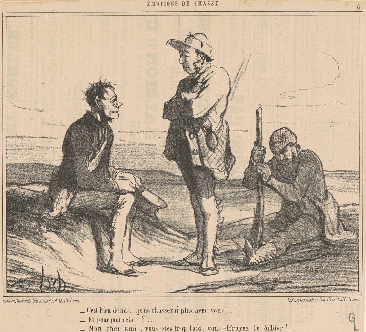 Je rozhodnuto... Už s tebou nebudu lovit! ... od Honoré Daumier