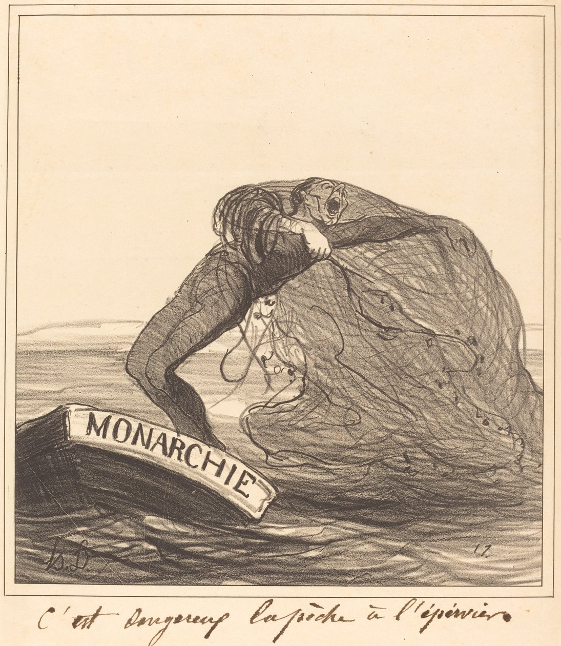 Je to nebezpečné, lov do sítě od Honoré Daumier