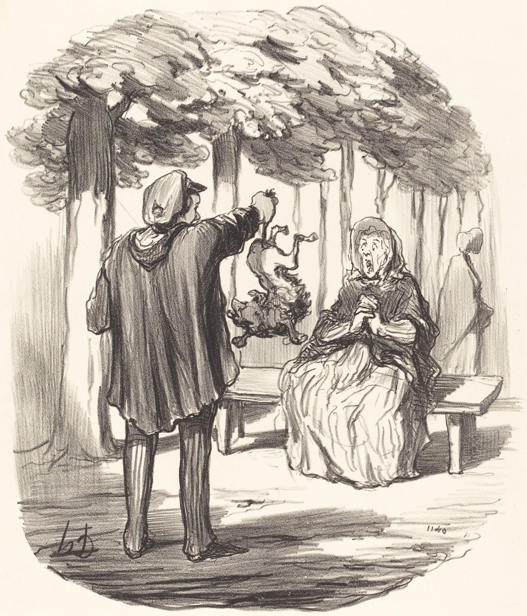 Jsi tam? od Honoré Daumier
