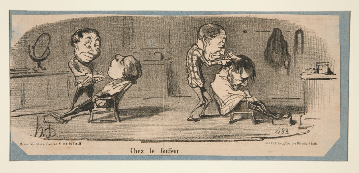 U krejčího, u kadeřníka, v Charivari, 3., 16. a 19. února 1853 od Honoré Daumier