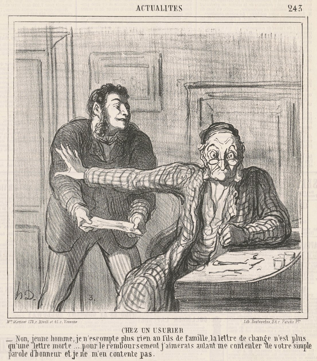 U lichváře od Honoré Daumier