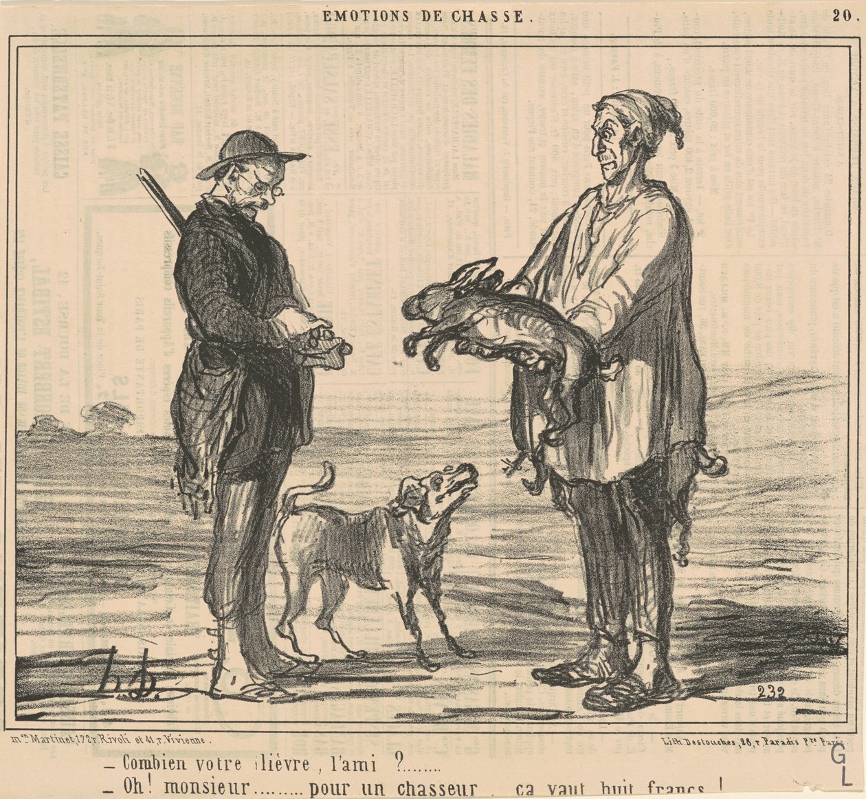 Kolik je tvůj zajíc, příteli? od Honoré Daumier