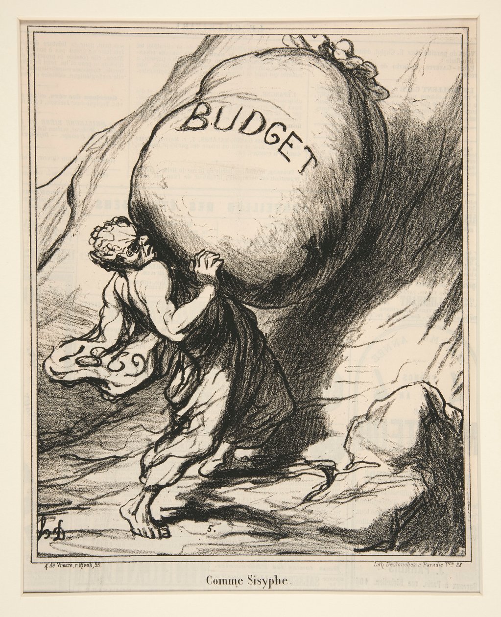Jako Sisyfos z Aktuality od Honoré Daumier