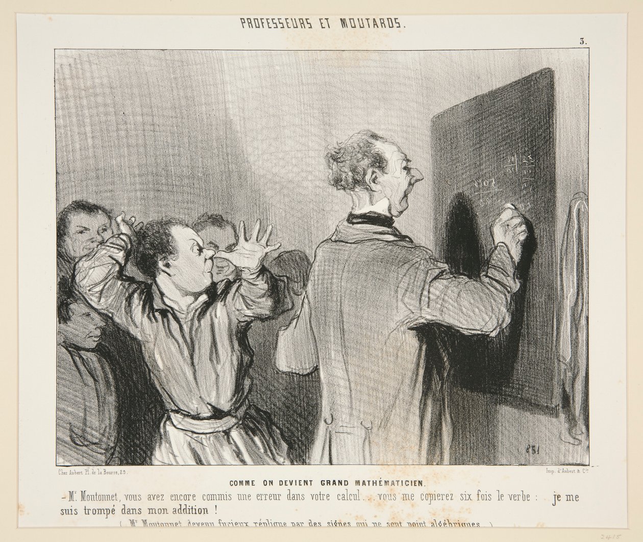 Když se člověk stane velkým matematikem; č. 3 profesorů a hořčice od Honoré Daumier
