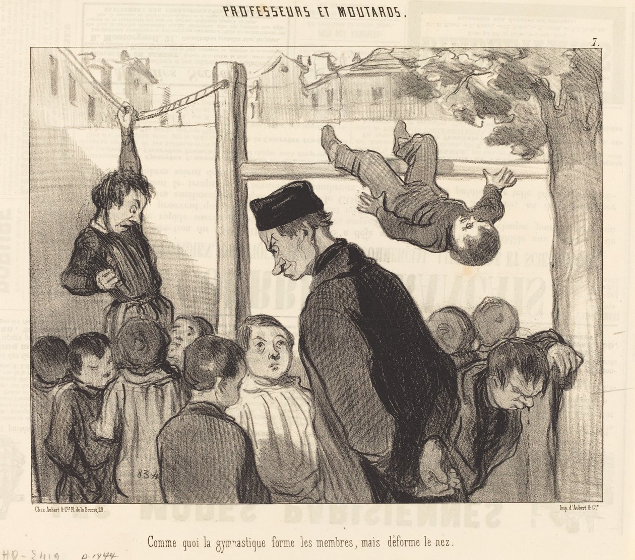 Jak gymnastika trénuje končetiny... od Honoré Daumier