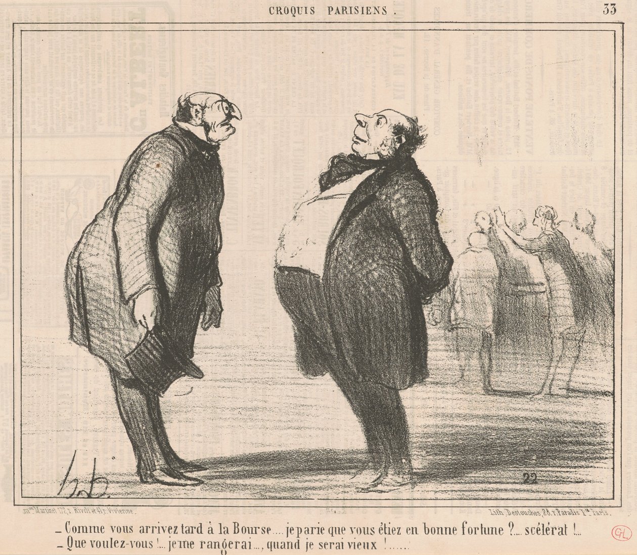 Když přijdete pozdě na burzu... od Honoré Daumier