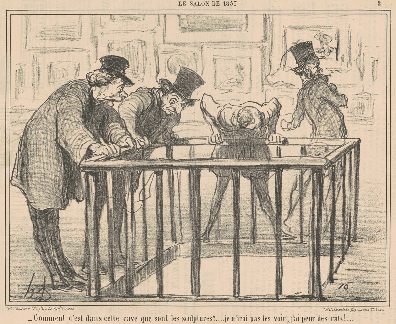 Jak, právě v tomhle sklepě... od Honoré Daumier