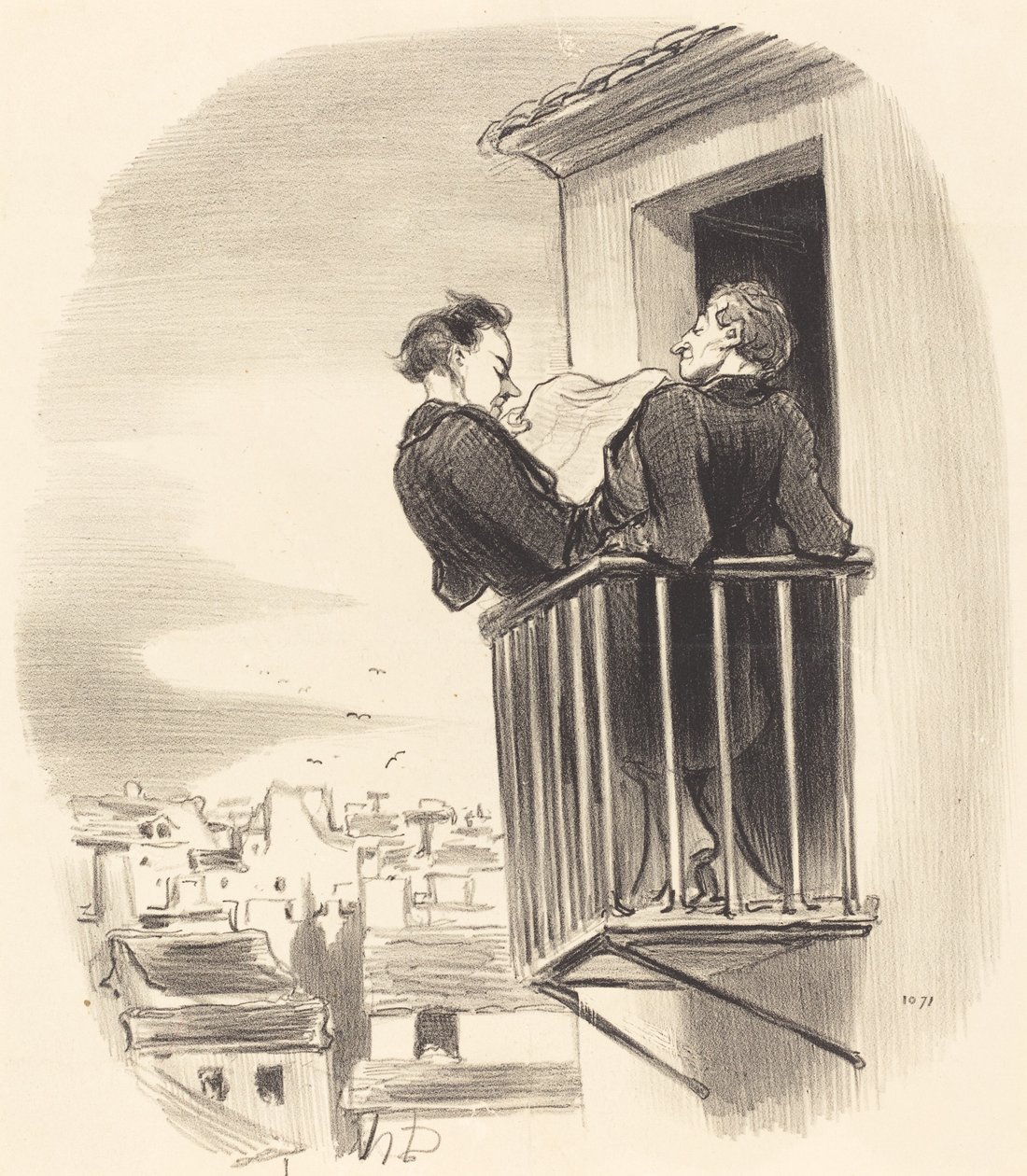 Jak rozumíme španělskému balkónu v Paříži od Honoré Daumier