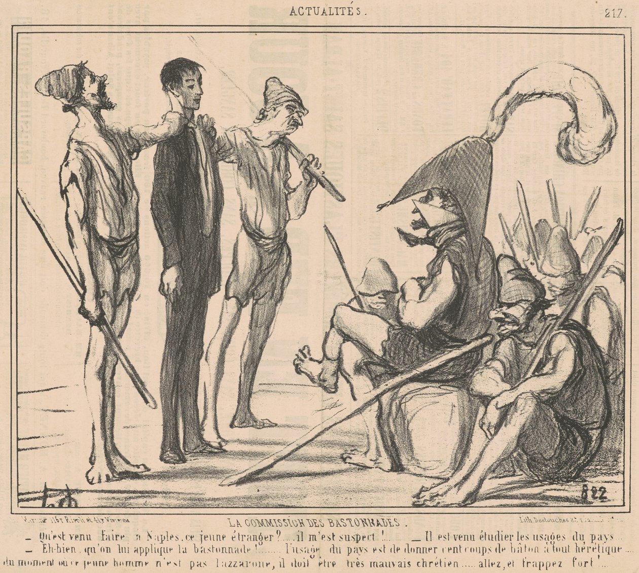 Caning Commission od Honoré Daumier