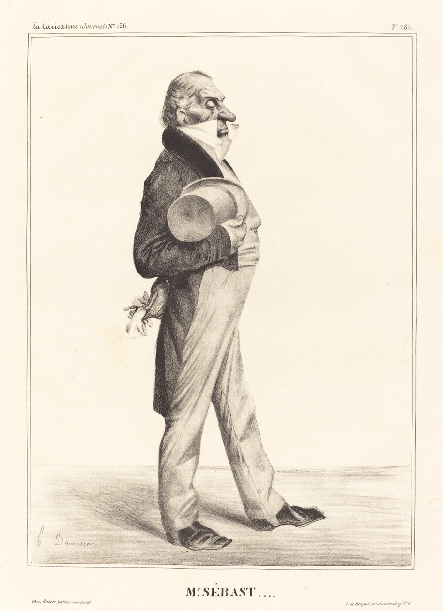 hrabě Horace Sebastiani od Honoré Daumier