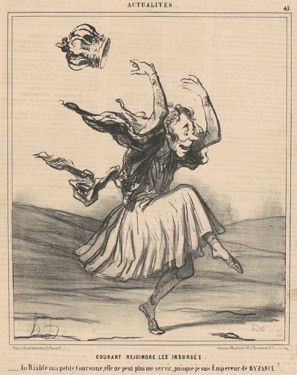 Běží se připojit k povstalcům od Honoré Daumier