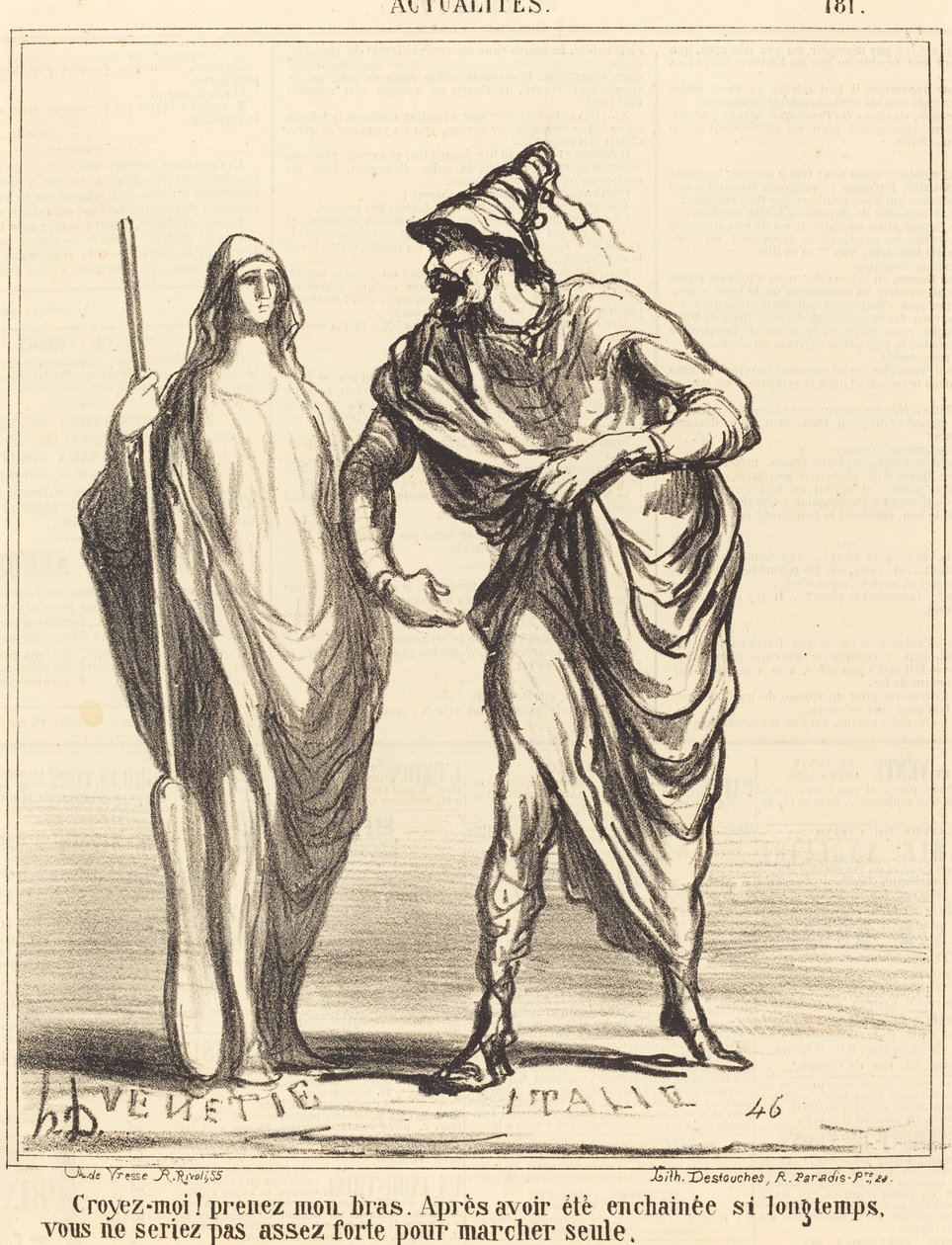 Věř mi! vezmi mě za ruku... od Honoré Daumier