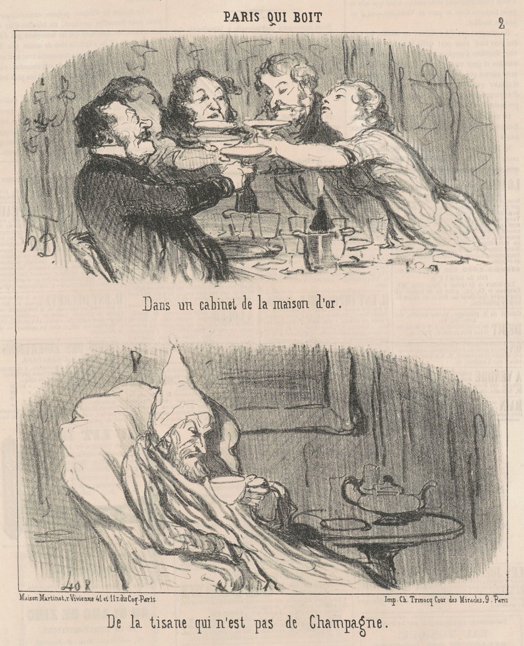 V kabinetu zlatého domu od Honoré Daumier