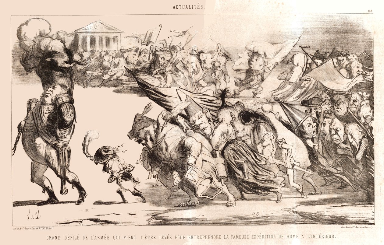 Daumier - Velká vojenská přehlídka od Honoré Daumier