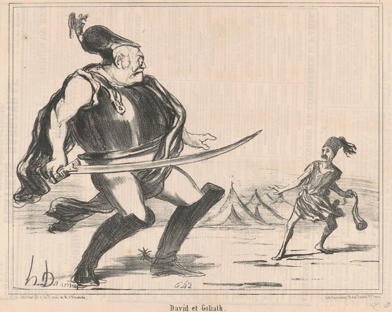 David a Goliáš od Honoré Daumier