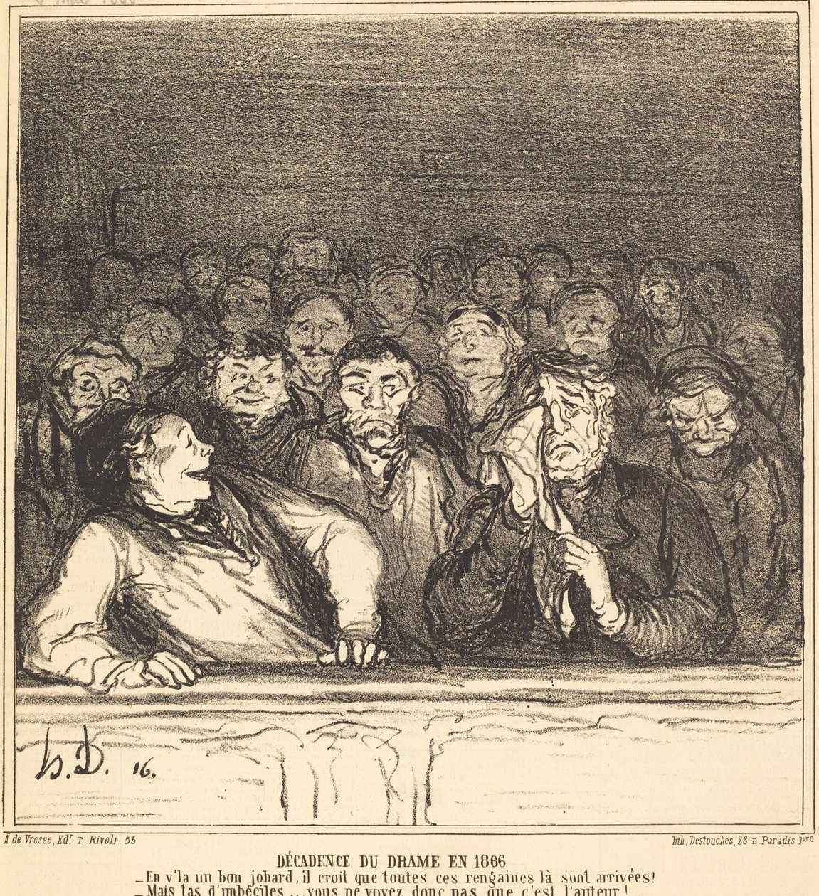 Úpadek dramatu v roce 1866 od Honoré Daumier