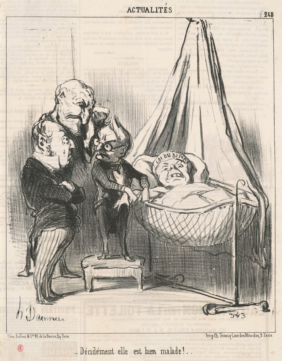 Je jasné, že je velmi nemocná! od Honoré Daumier