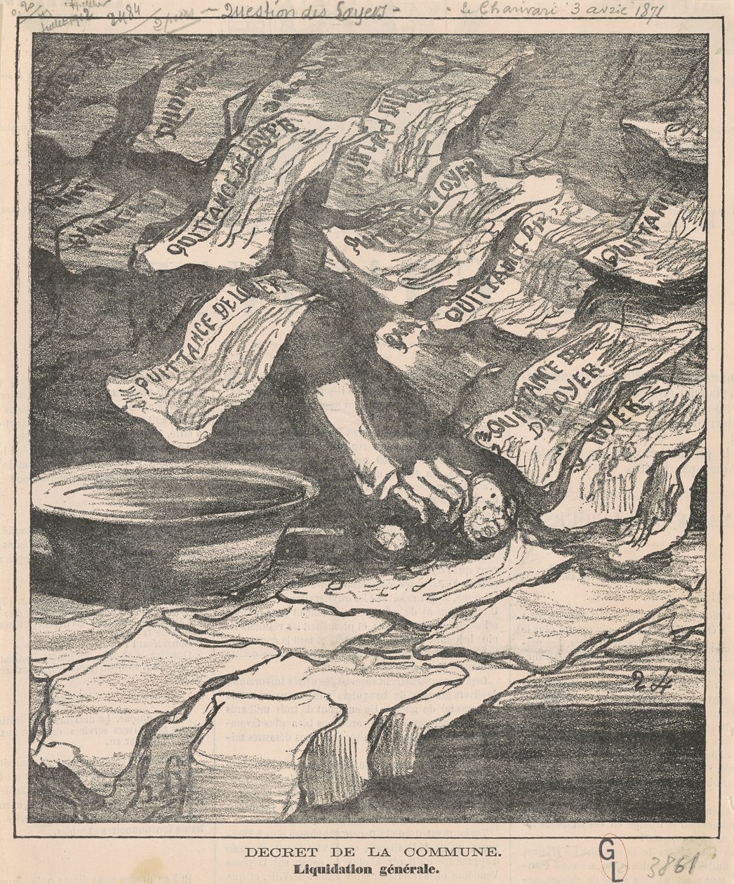 Vyhláška obce od Honoré Daumier