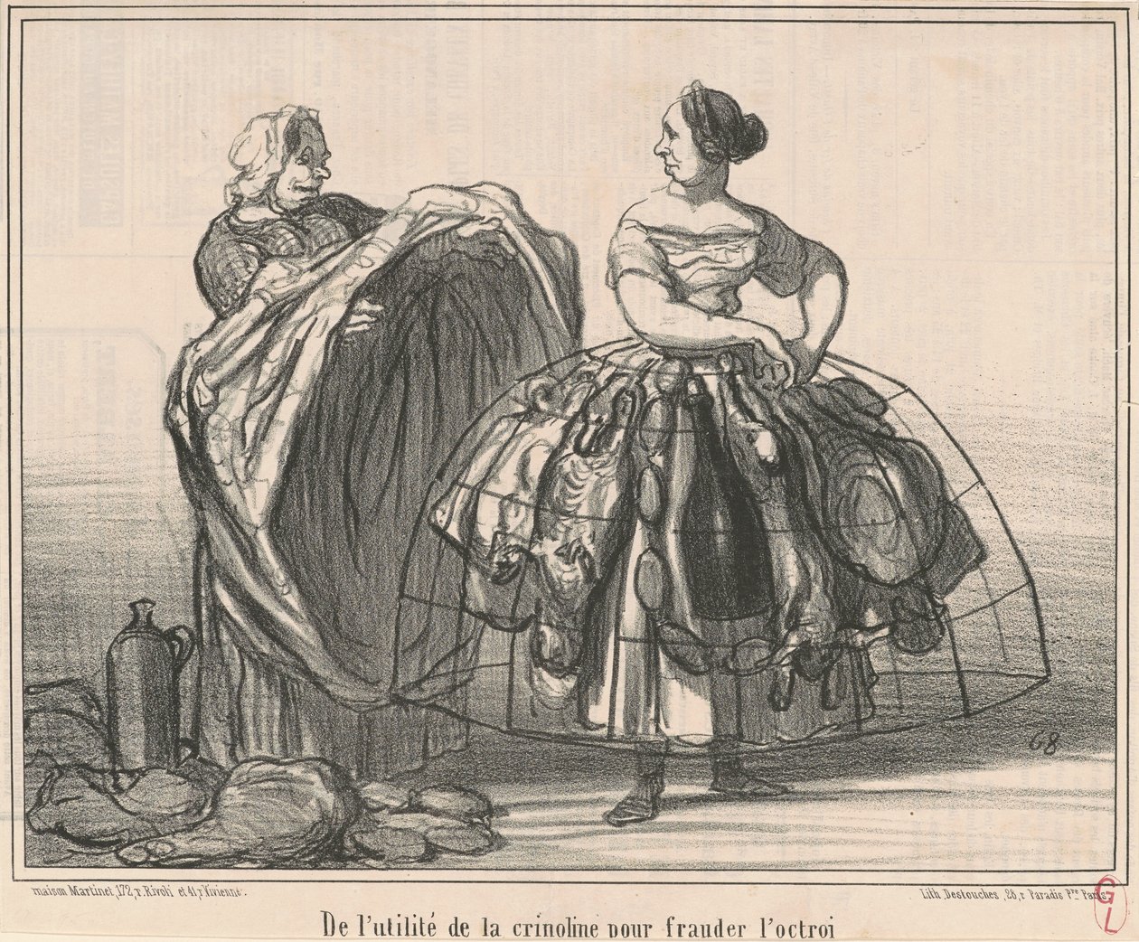 O užitečnosti krinolíny pro podvody s grantem od Honoré Daumier