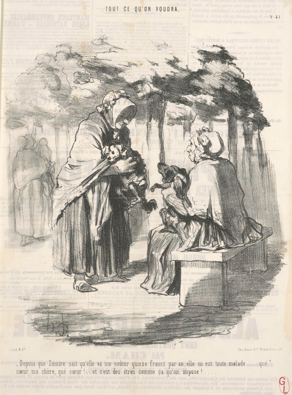 Od té doby, co Zémire věděla, že mě bude stát patnáct franků... od Honoré Daumier