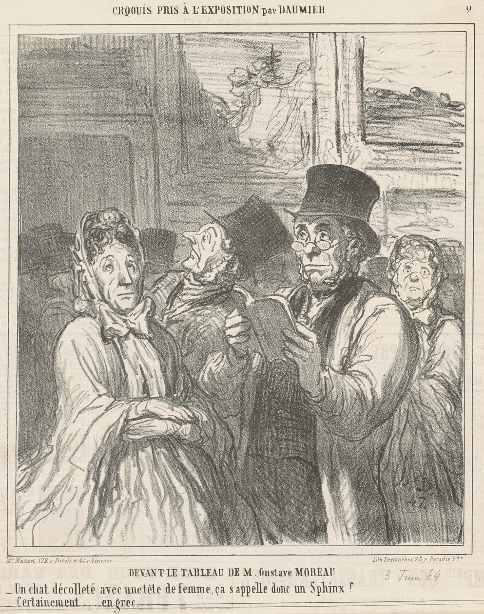 Před obrazem M. G. Moreaua od Honoré Daumier