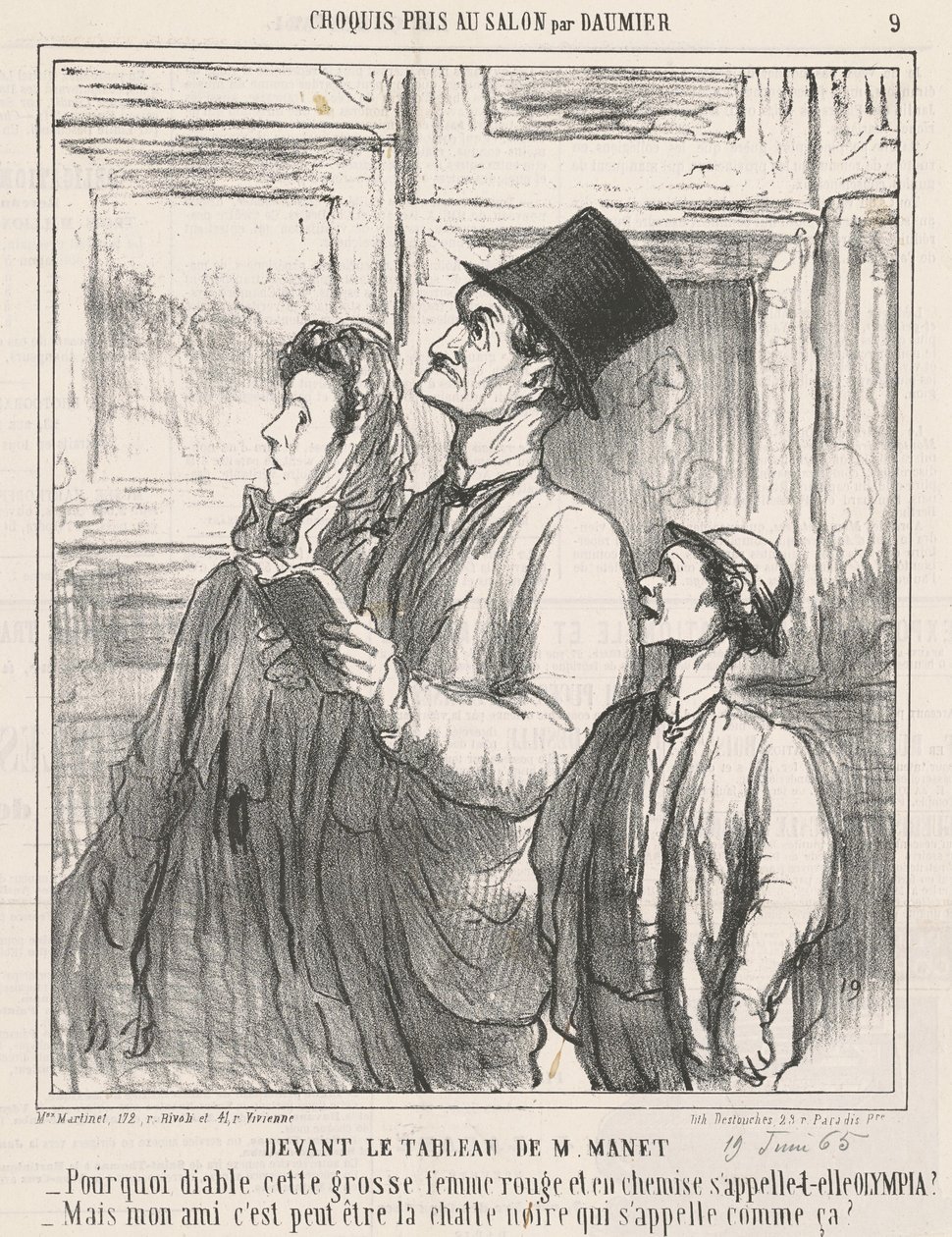 Před obrazem M. Maneta od Honoré Daumier