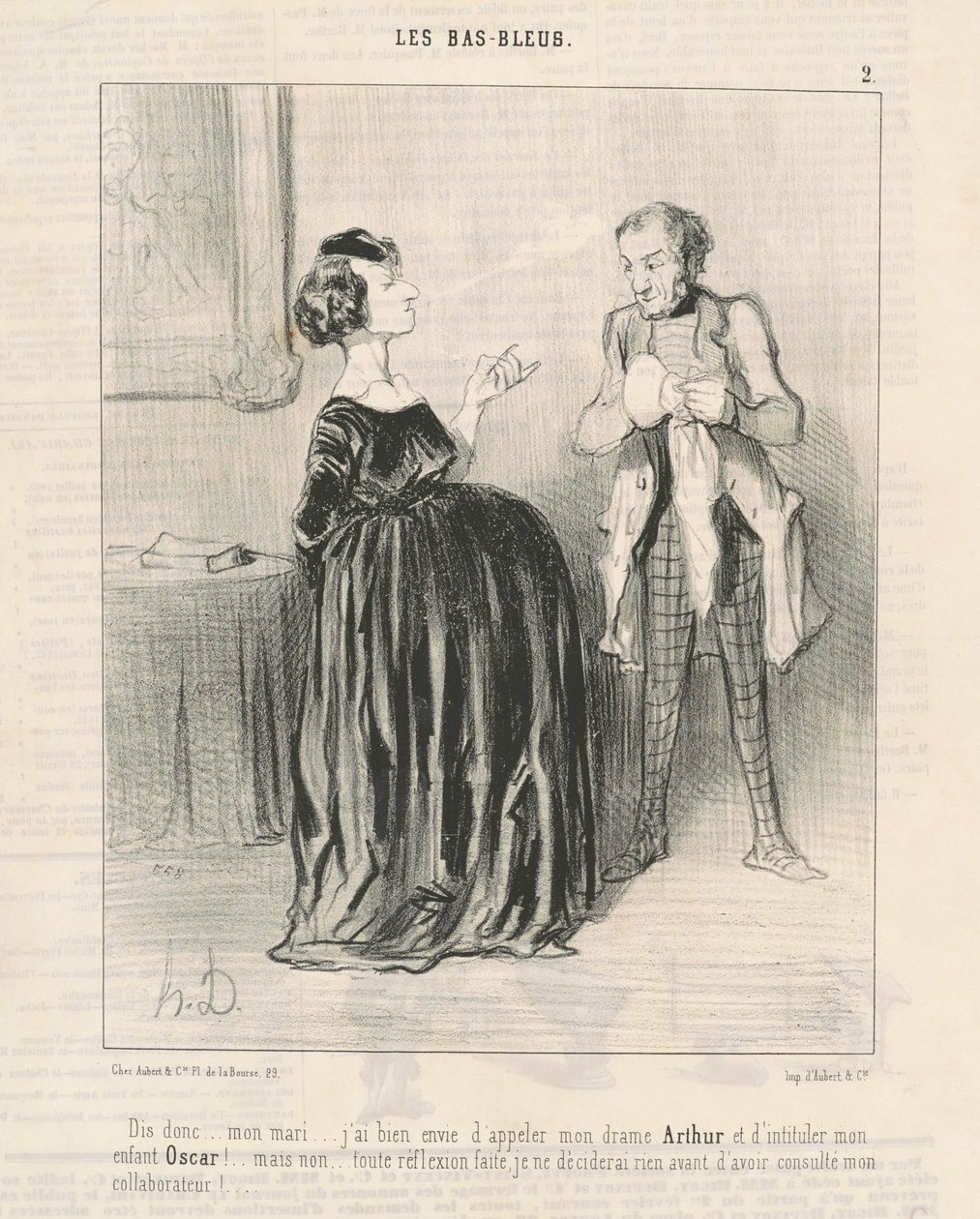 Řekni to... můj manžel... Opravdu chci nazvat své drama... od Honoré Daumier