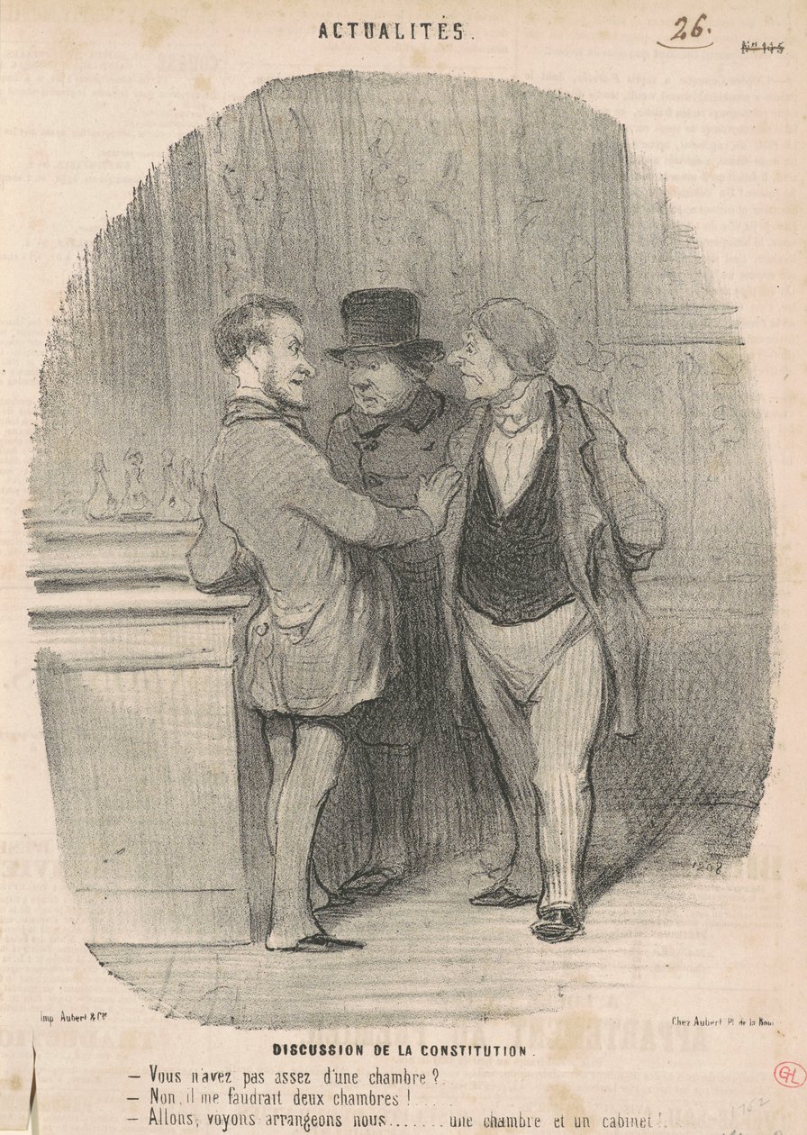 Diskuse o ústavě od Honoré Daumier