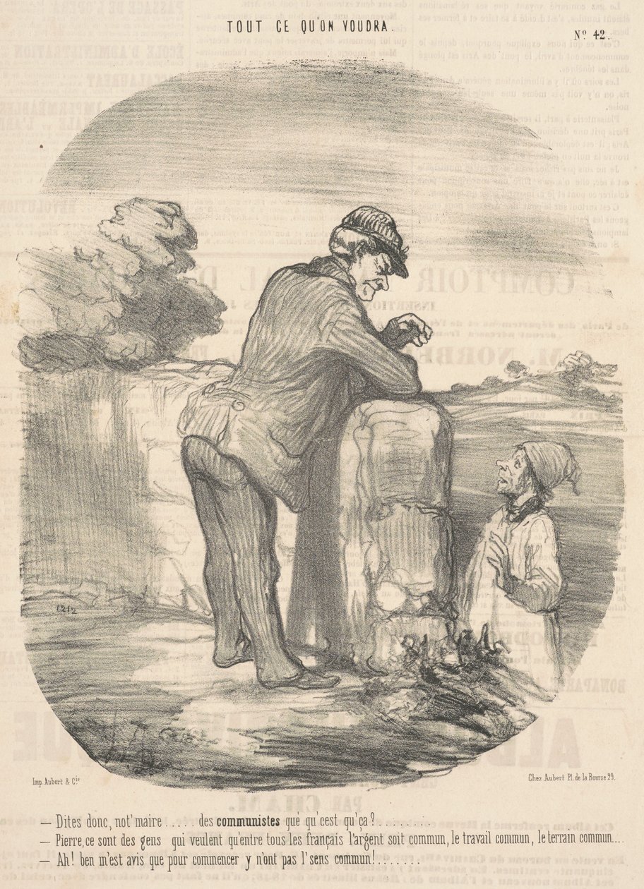 Řekněte mi, ne starosto... Komunisté, co to je? od Honoré Daumier