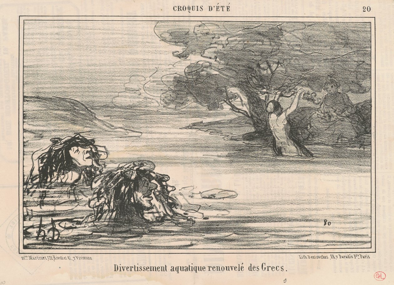 Zábava ... obnovená od Řeků od Honoré Daumier
