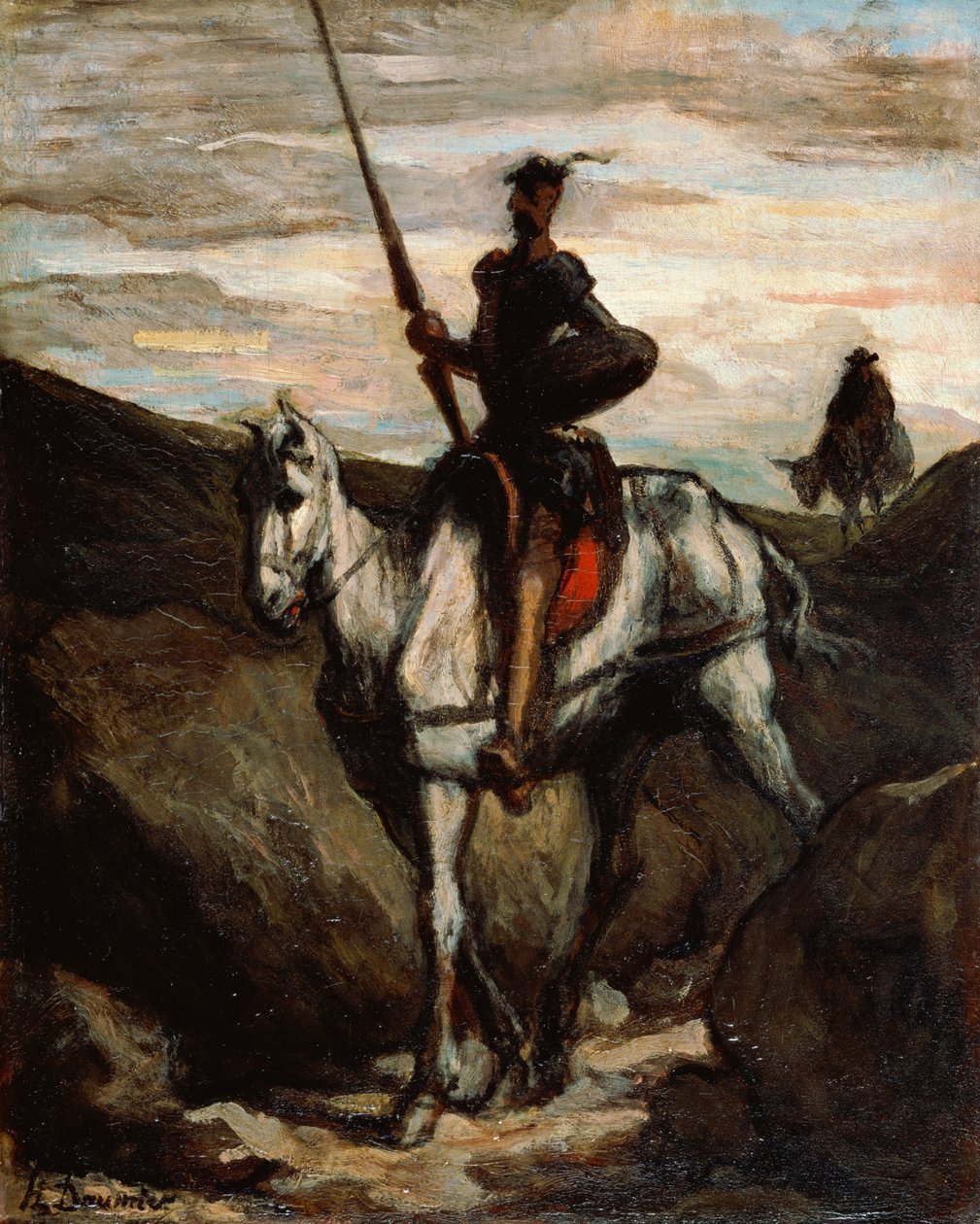 Don Quijote v horách od Honoré Daumier