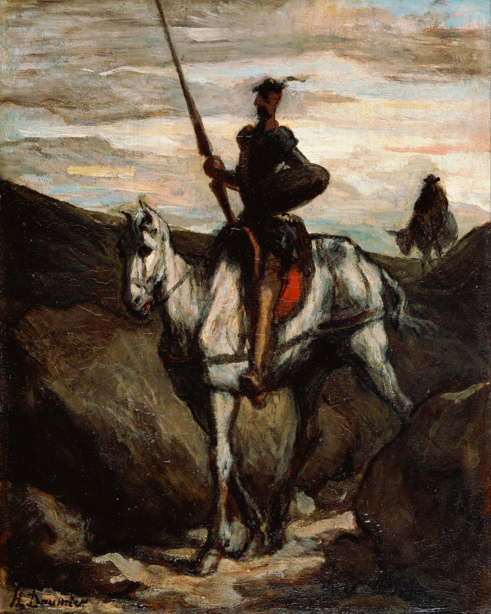 Don Quijote v horách od Honoré Daumier