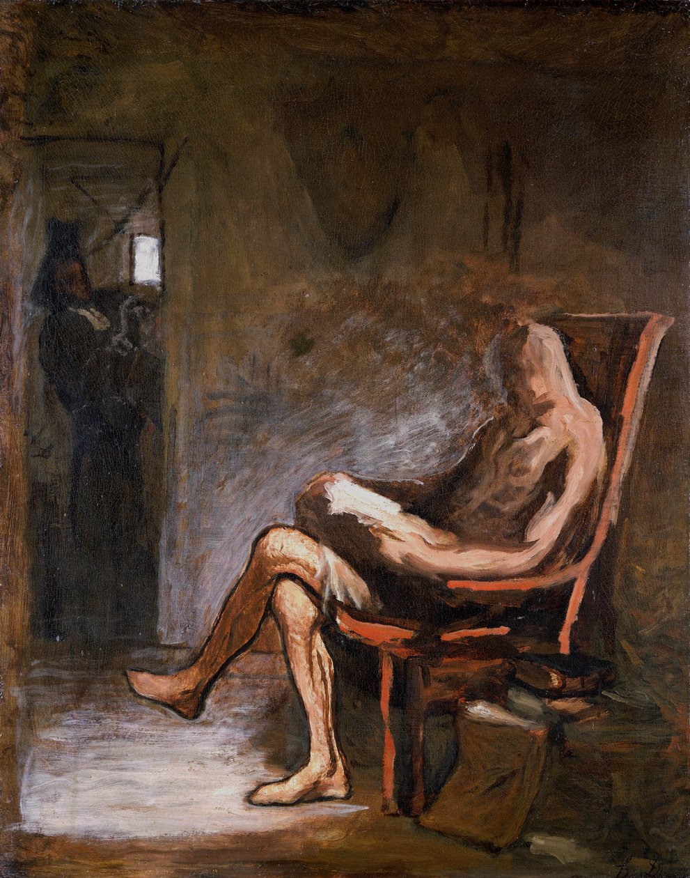 "Čtení Don Quijota", 1865-67 od Honoré Daumier