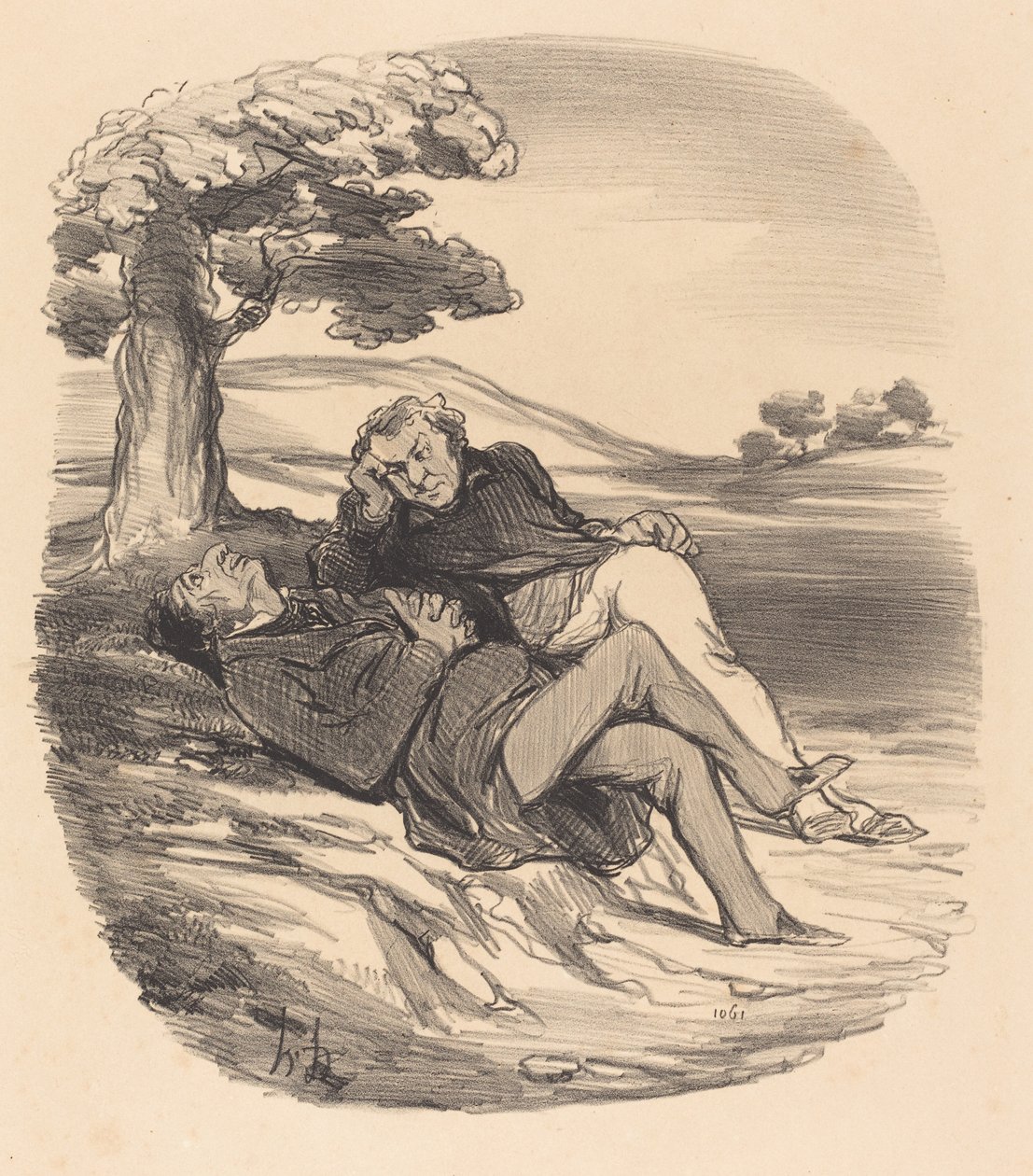 Sladký odpočinek vysloužilého železářství... od Honoré Daumier
