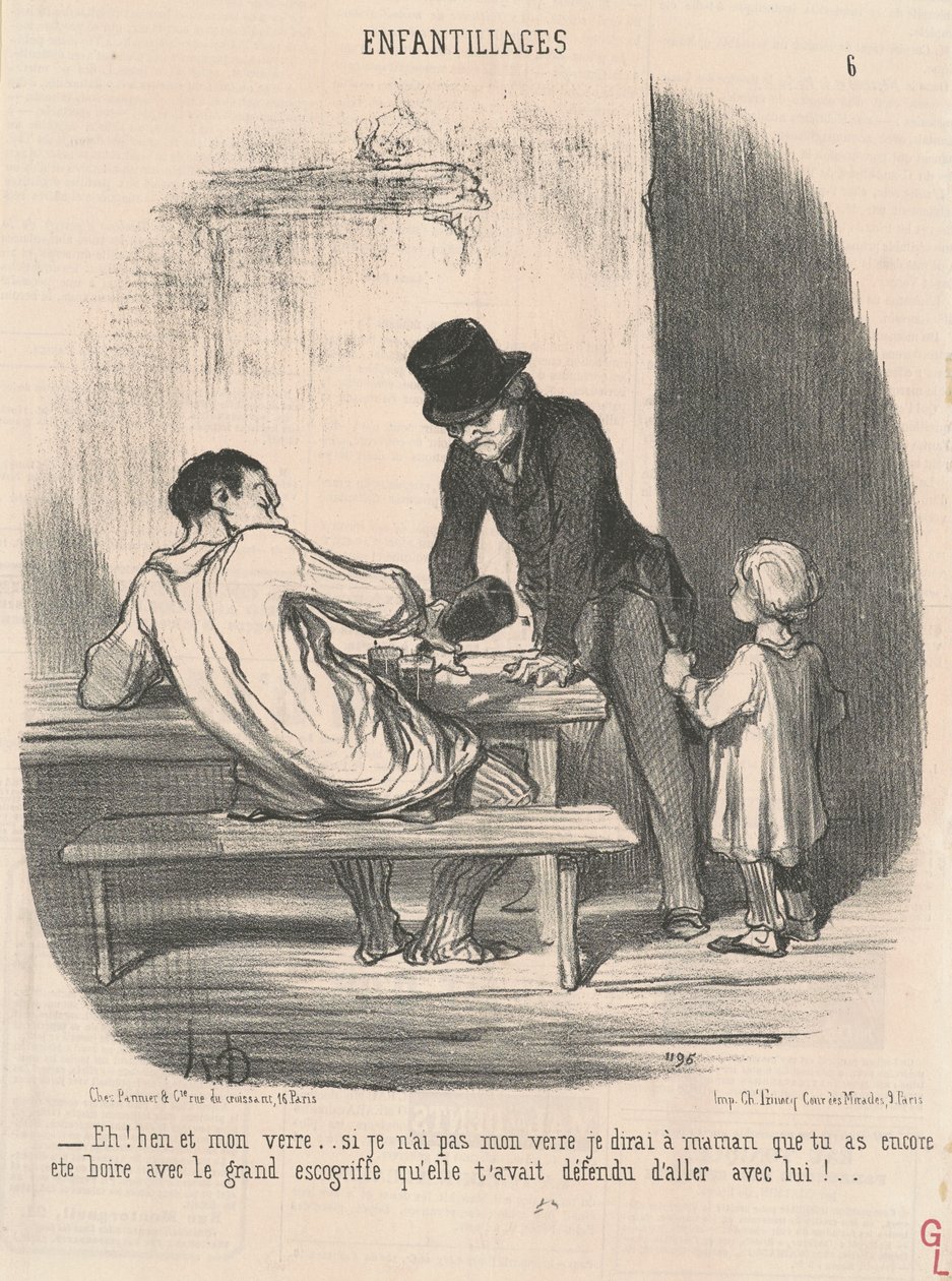 Ahoj! Ben a můj drink... pokud ne... od Honoré Daumier