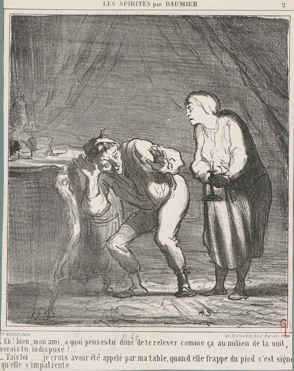 Ahoj! No... můj příteli, na co myslíš? ... od Honoré Daumier