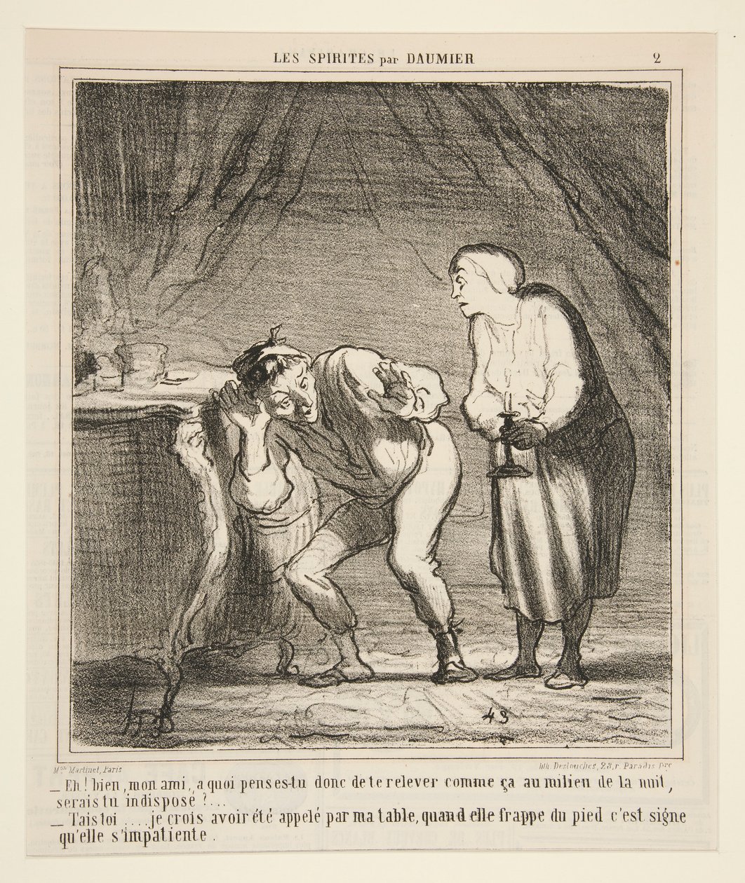 Ahoj! No, příteli, co si myslíš o takovém vstávání? od Honoré Daumier