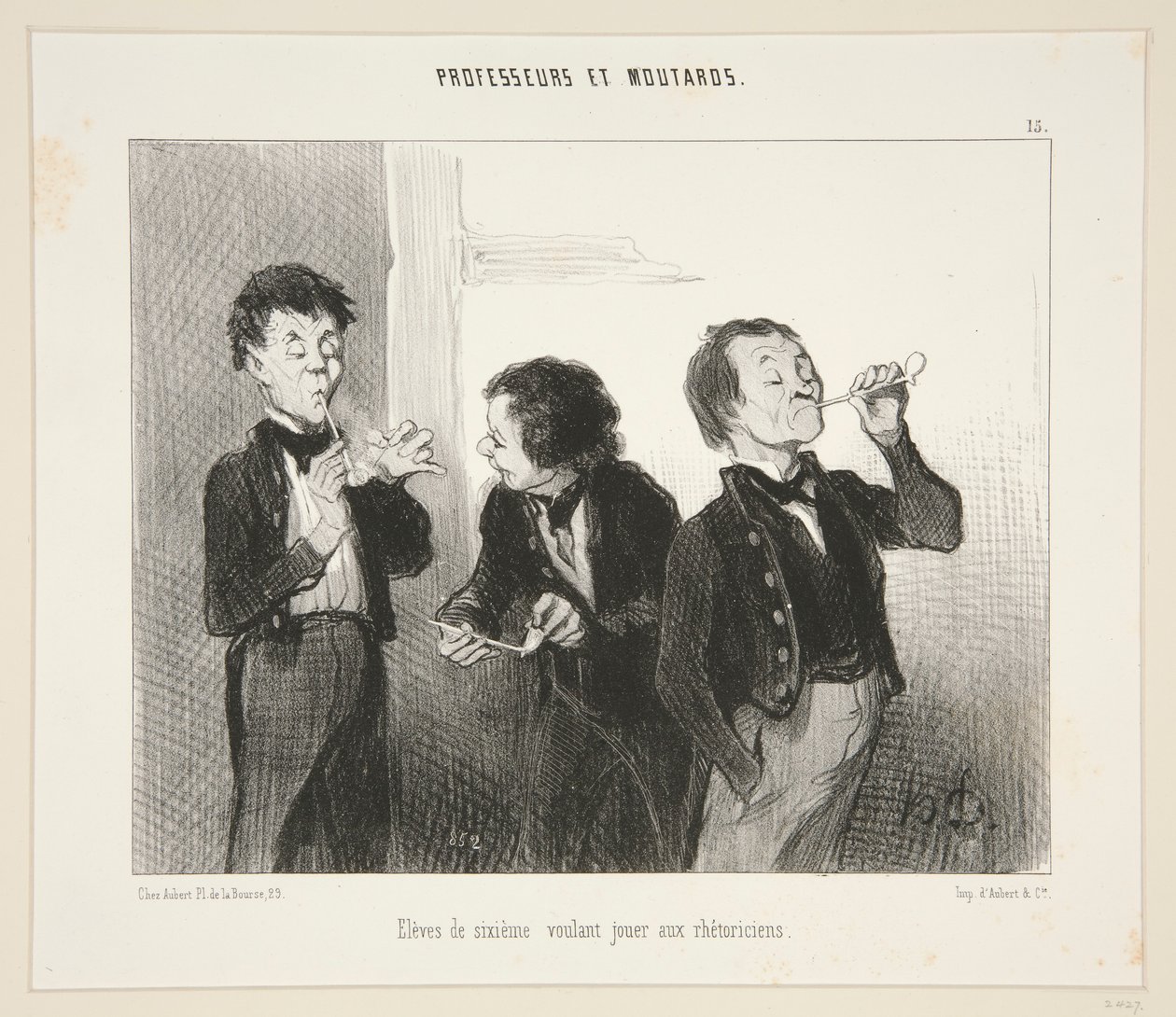 žáci šestých tříd, kteří si chtějí hrát na rétoriku; #15 profesorů a hořčice od Honoré Daumier