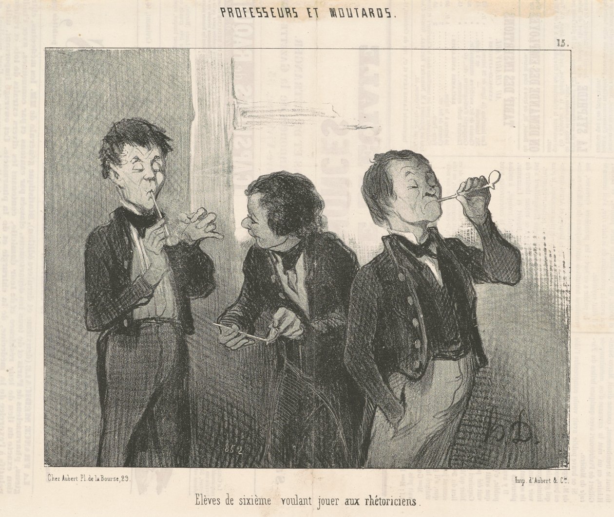 Žáci šesté třídy, kteří si chtějí hrát na řečníky od Honoré Daumier