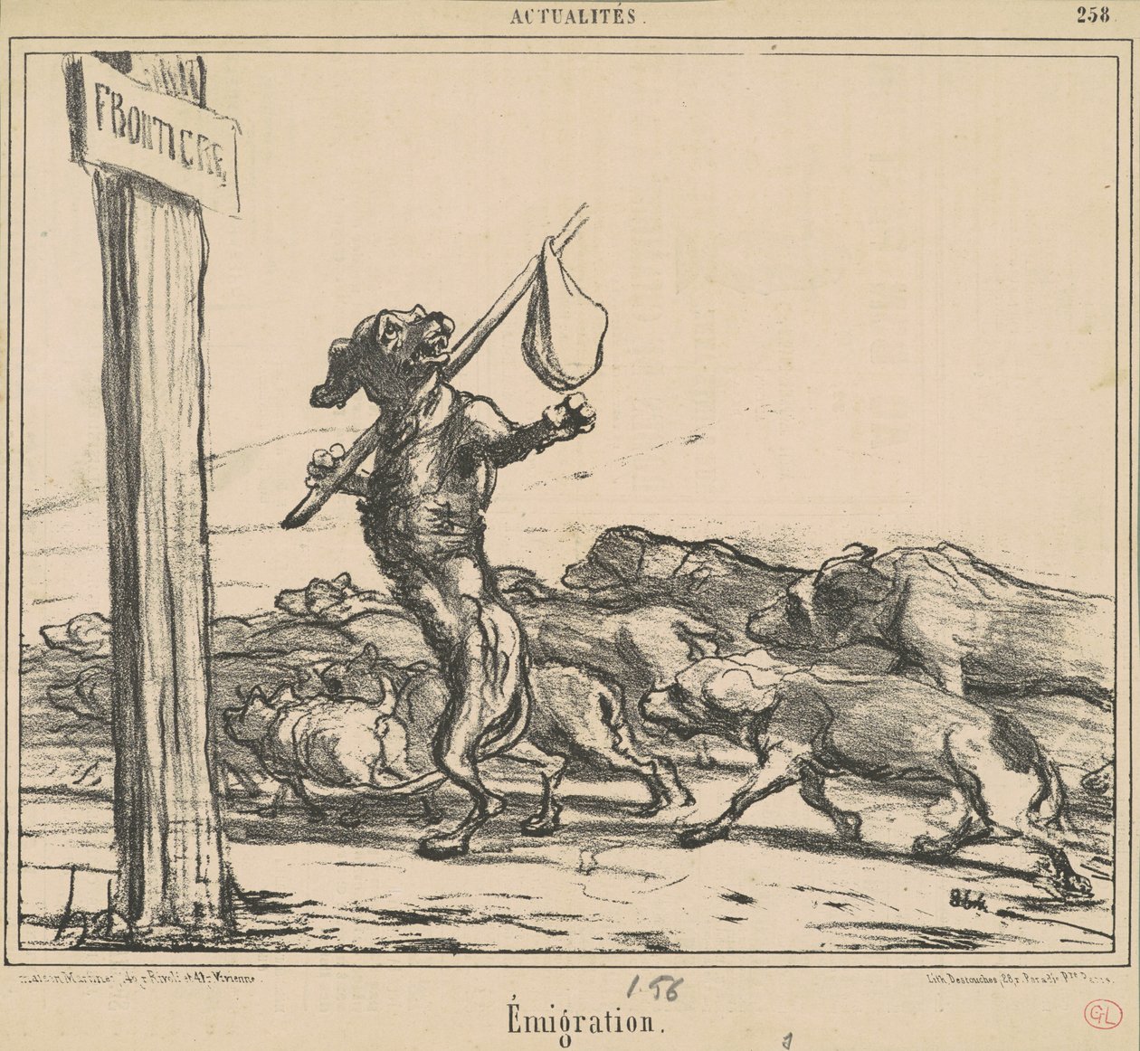 Emigrace od Honoré Daumier